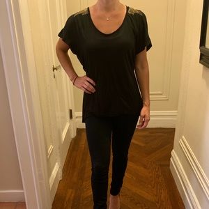 Black Sequin top